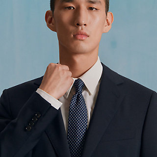 シルクタイ 7 cm 《オセアンH》 - ブルー | Hermès - エルメス-公式サイト
